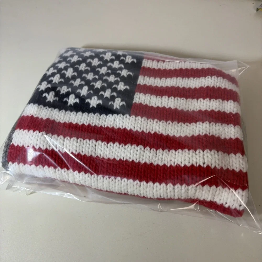 Chilly Dog 100% Wool Handmade Sweater S/M Dogs USA Made American Flag Patriotic